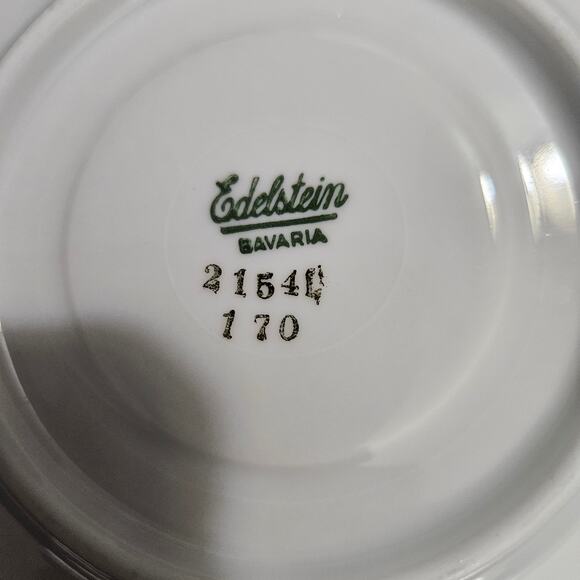 Edelstein Bavaria 21540 Cup & Saucer Set of 4 MCM Starburst Gold Trim - Picture 8 of 8
